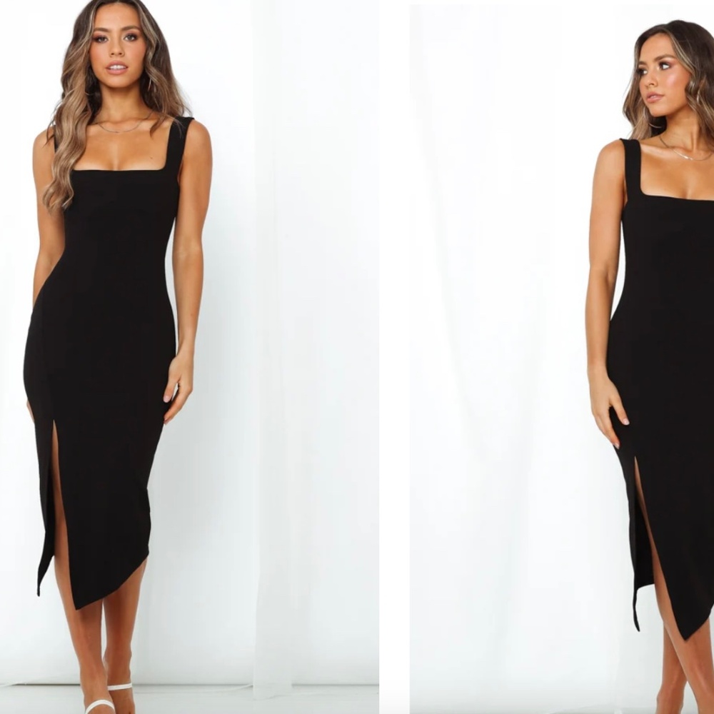Hello Molly MIDI DRESS BLACK